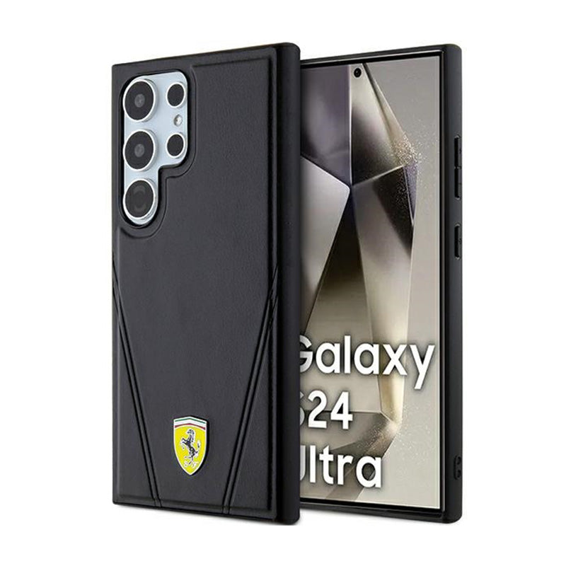 Ferrari Hot Stamp in Lines MagSafe - Hülle für Samsung Galaxy S24 Ultra (schwarz)