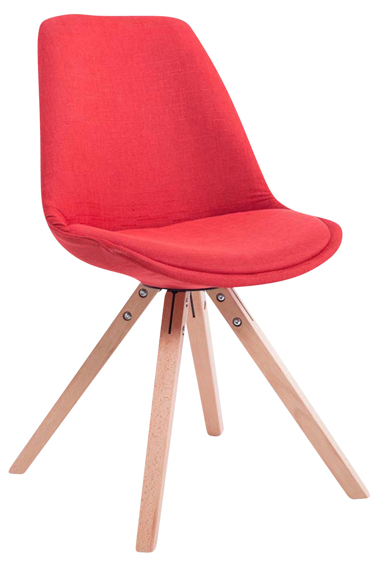 CLP 4er Set Besucherstuhl Toulouse Stoff Square Natura – Produktabbildung 2