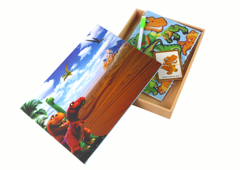 LEAN Toys Eine Reihe pädagogischer Magnetpuzzles mit Dinosauriern – Produktabbildung 2