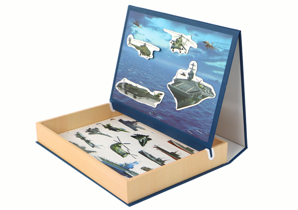 LEAN Toys Eine Reihe pädagogischer Magnetpuzzles mit dem Motiv eines Militärschiffs – Produktabbildung 2