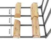 CLP Kaminholzunterstand + Abdeckplane Ruston Metall S – Produktabbildung 8