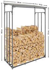 CLP Kaminholzunterstand + Abdeckplane Ruston Metall L – Produktabbildung 3