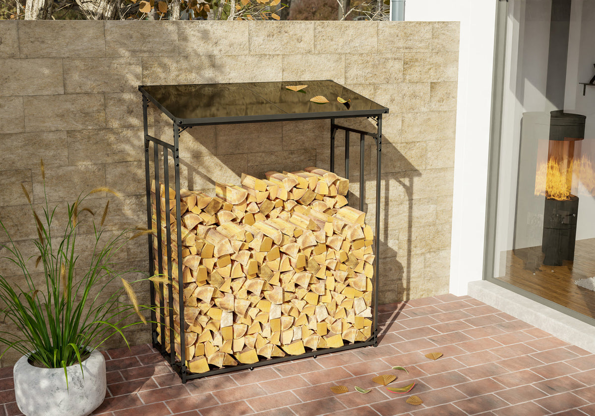 CLP Kaminholzunterstand Ruston Aluminium M – Produktabbildung 2