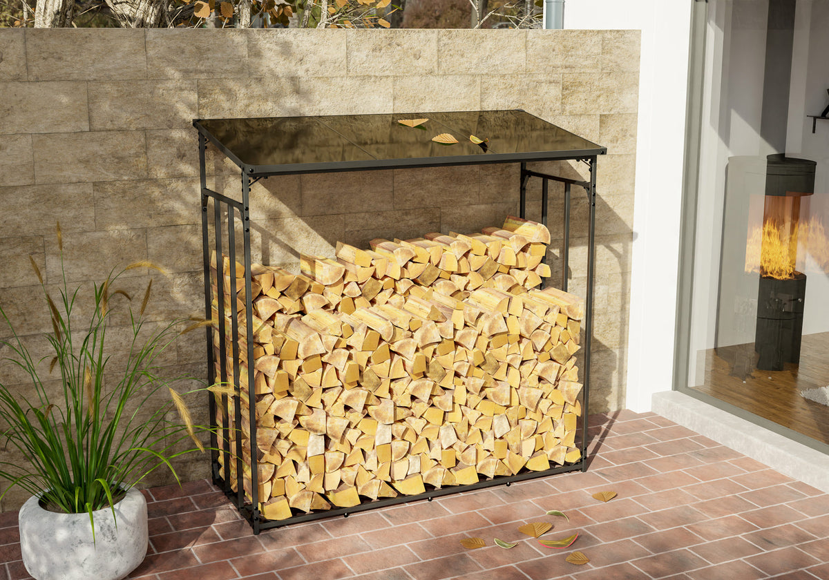 CLP Kaminholzunterstand Ruston Aluminium XL – Produktabbildung 2