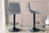 CLP Barhocker Divo Stoff Schwarz – Produktabbildung 2