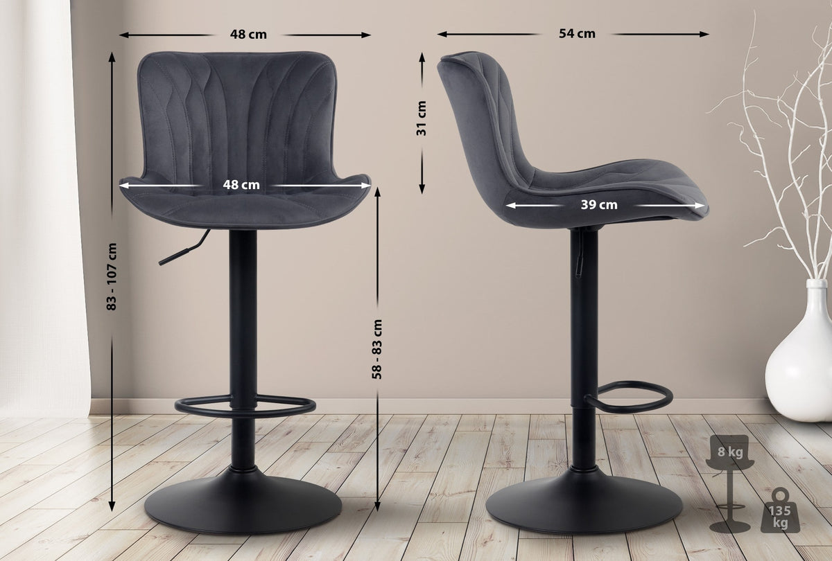 CLP Barhocker Linus Samt – Produktabbildung 8