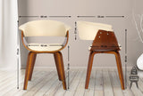 CLP 2er Set Stühle Bruce Kunstleder walnuss – Produktabbildung 2