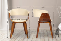 CLP 2er Set Stühle Bruce Kunstleder walnuss – Produktabbildung 2