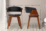 2er Set Stühle Bruce Kunstleder walnuss
