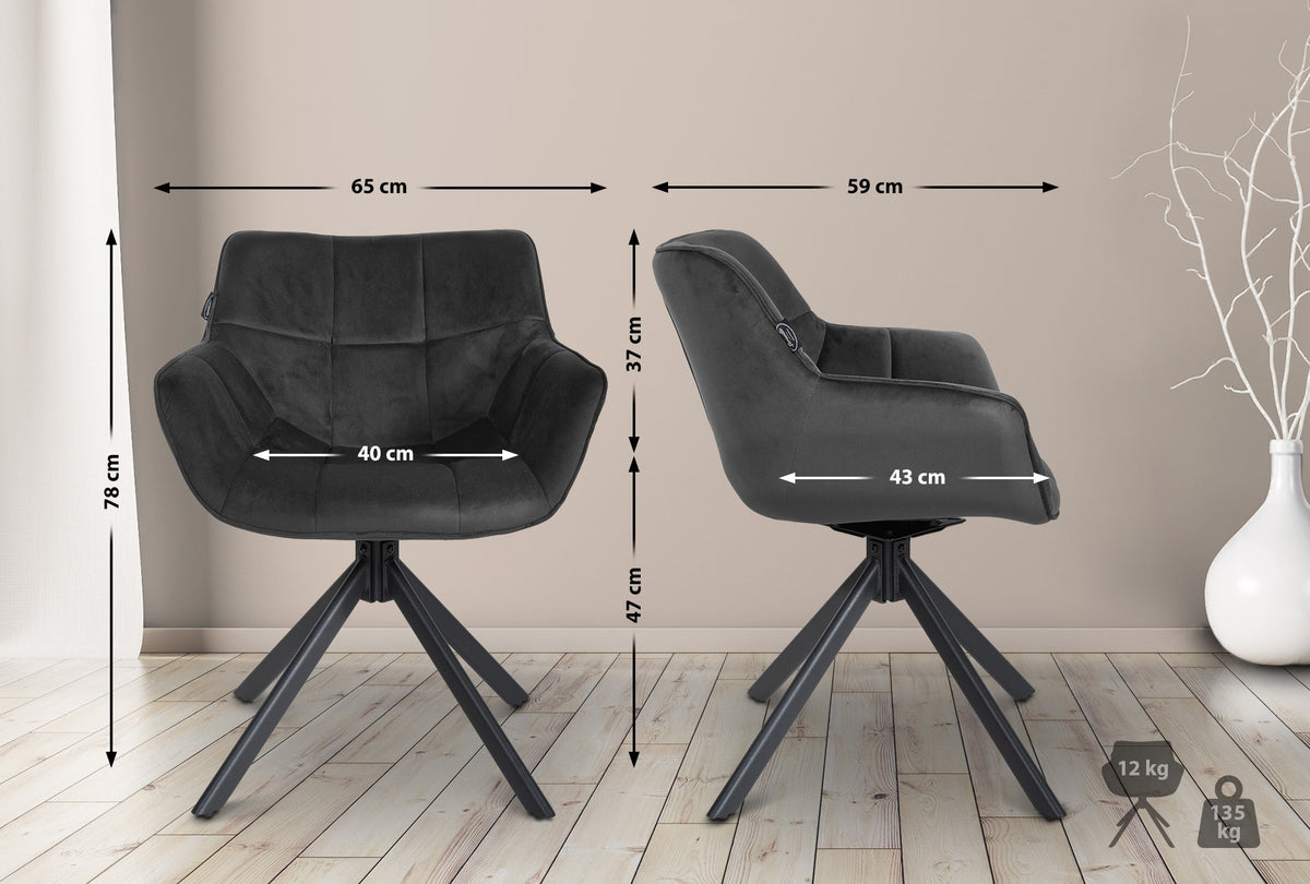CLP Stuhl Westport Samt – Produktabbildung 2