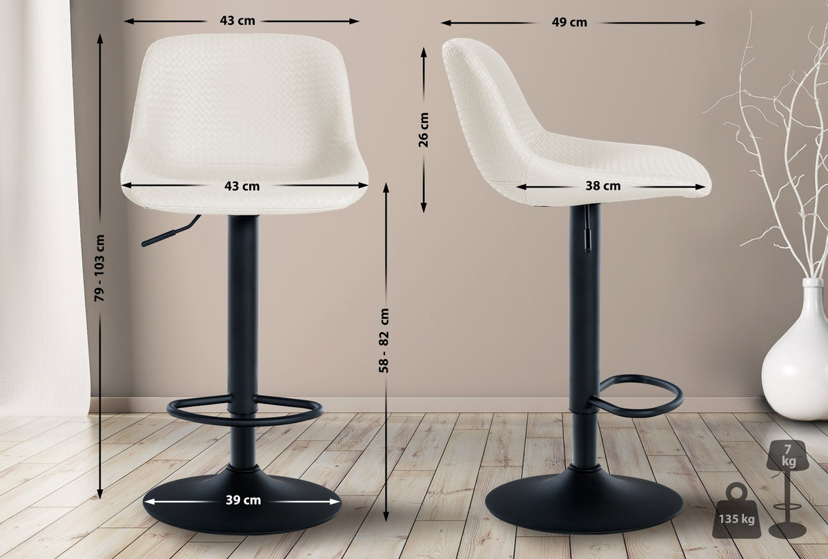 CLP 2er Set Barhocker Loft Kunstleder – Produktabbildung 2