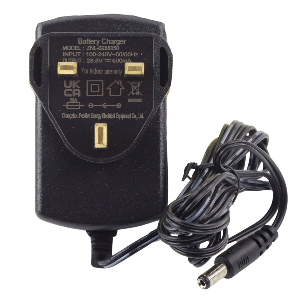 LEAN Toys Ladegerät 28,8 V 500 mA englische Steckdose – Produktabbildung 2