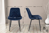 CLP 4er Set Stühle Springs Samt – Produktabbildung 2