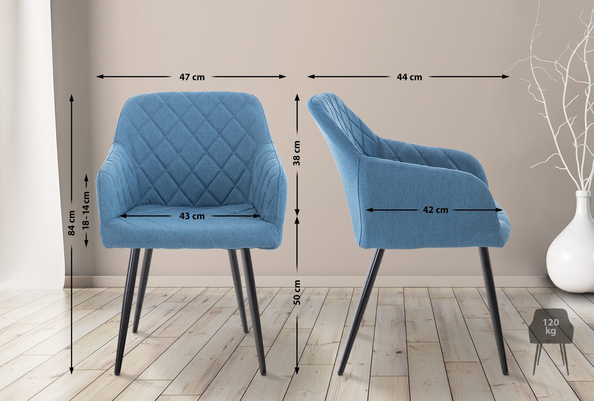 CLP 2er Set Esszimmerstuhl Shila Stoff – Produktabbildung 9