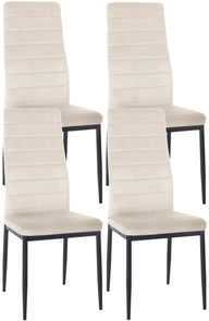 CLP 4er Set Esszimmerstühle Mayfair Samt