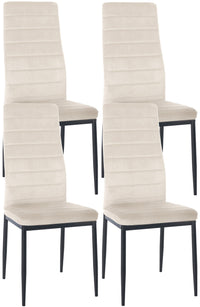 CLP 4er Set Esszimmerstühle Mayfair Samt