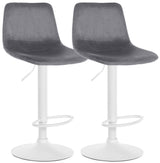CLP 2er Set Barhocker Divo Samt Weiß – Produktabbildung 8