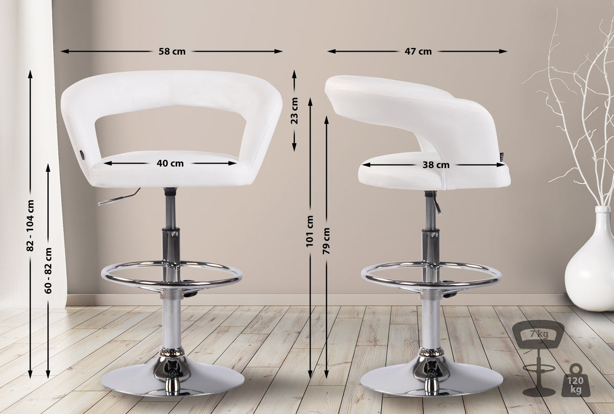 CLP 2er Set Barhocker Jaen Kunstleder – Produktabbildung 8