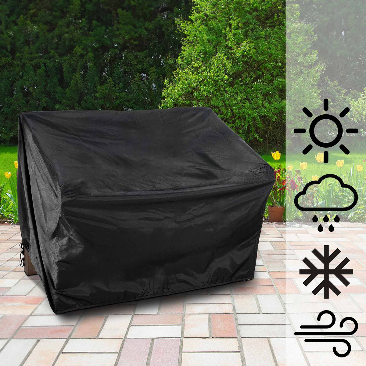 CLP Abdeckhaube für 120cm Gartenbank – Produktabbildung 3