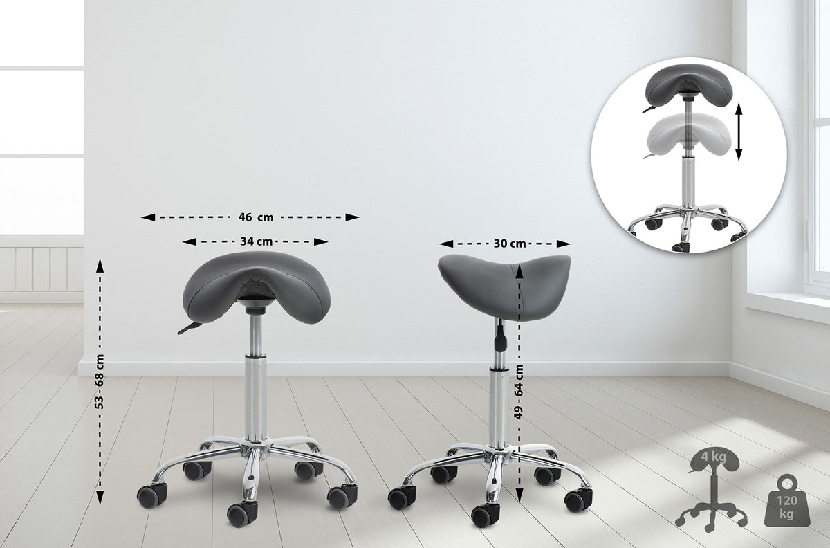 CLP 2er Set Arbeitshocker Reno Kunstleder – Produktabbildung 2