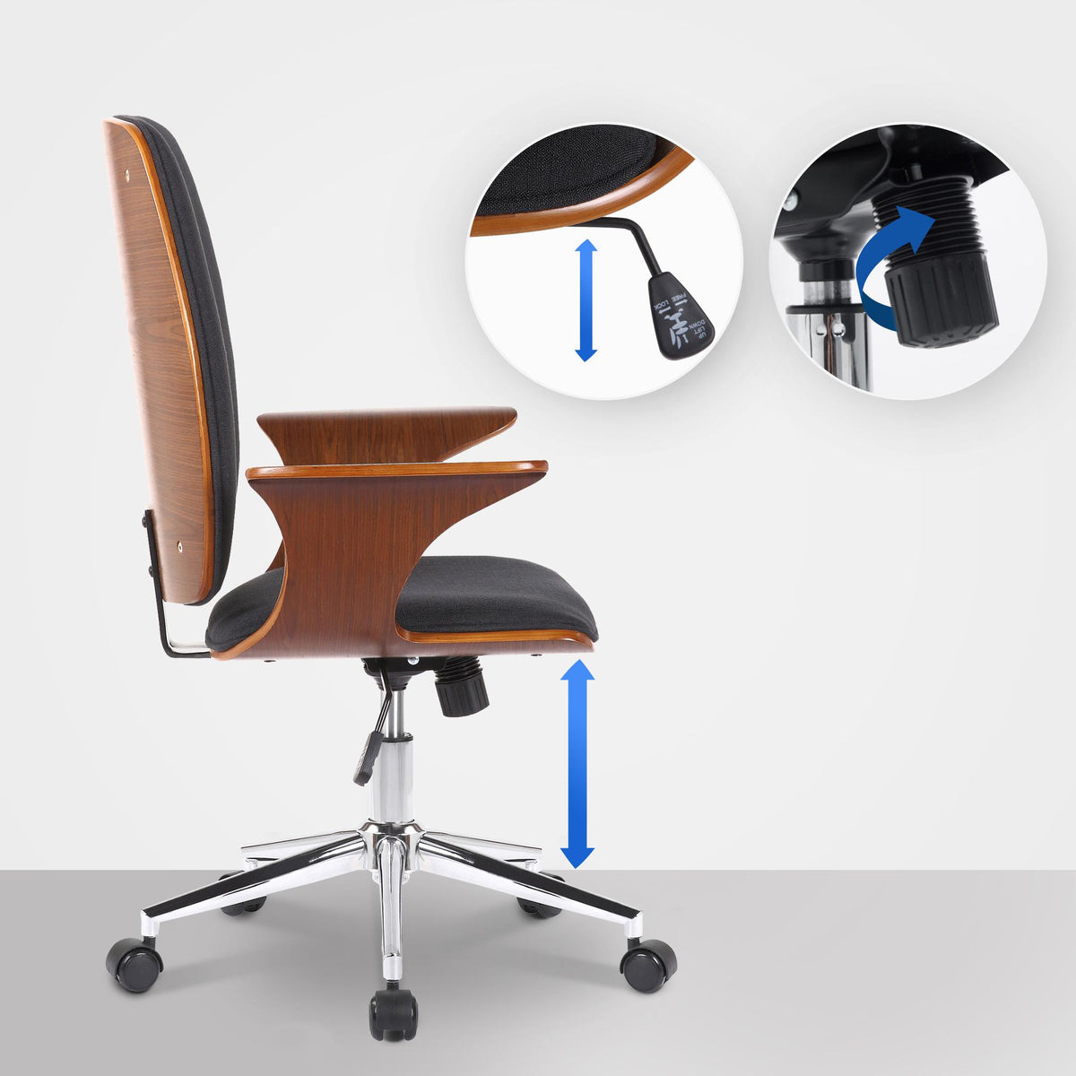 CLP Bürostuhl Burbank Stoff – Produktabbildung 4