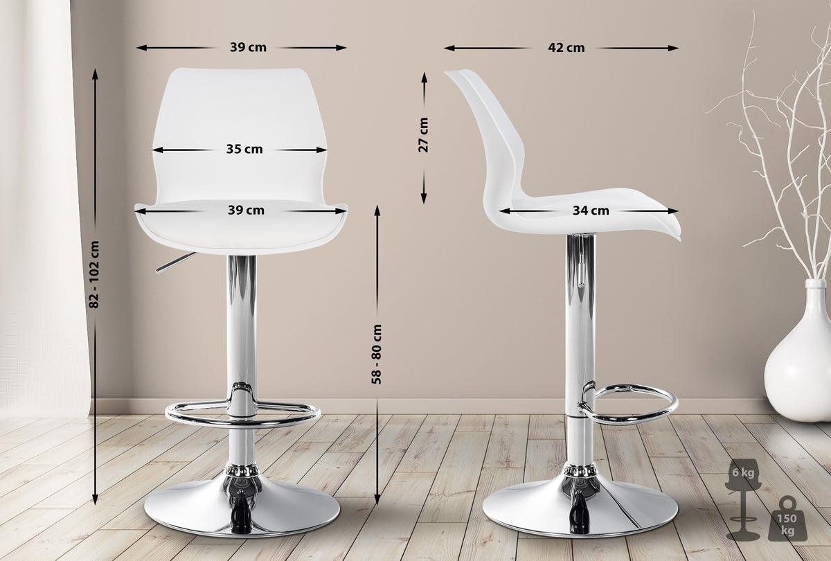 CLP 2er Set Barhocker Gilbert Kunststoff – Produktabbildung 2