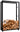 CLP Kaminholzständer Keri mit Rollen 25x80x125