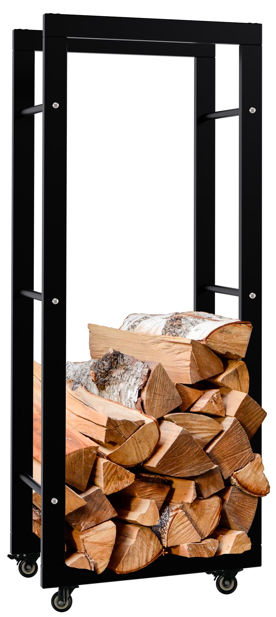 CLP Kaminholzständer Keri mit Rollen 25x40x100