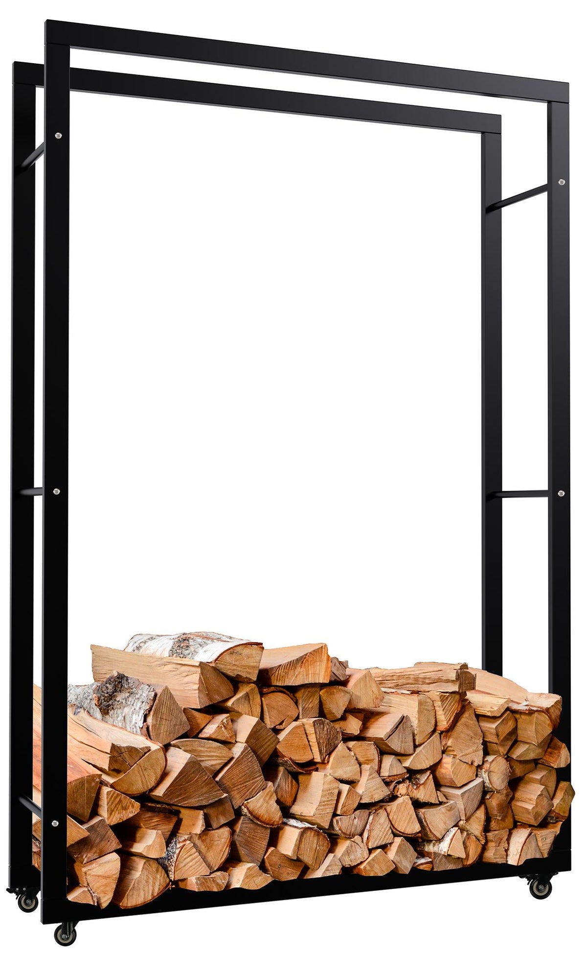 CLP Kaminholzständer Keri mit Rollen 25x100x150