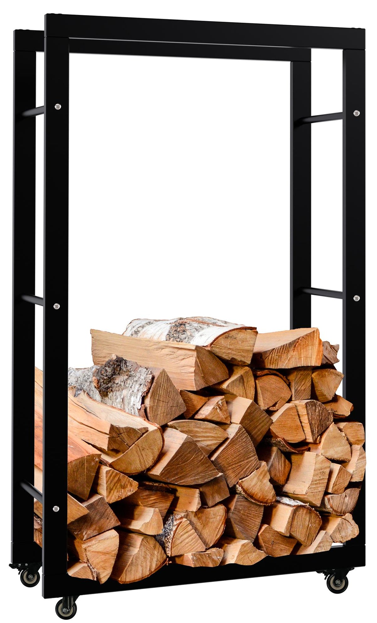 CLP Kaminholzständer Keri mit Rollen 25x60x100