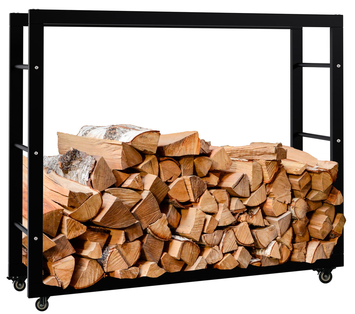CLP Kaminholzständer Keri mit Rollen 25x100x80