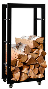 CLP Kaminholzständer Keri mit Rollen 25x40x80