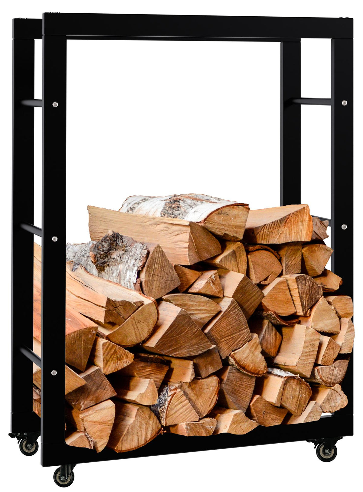 CLP Kaminholzständer Keri mit Rollen 25x60x80