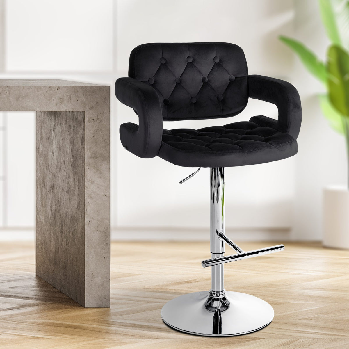 CLP Barhocker Dublin Samt chrom – Produktabbildung 10