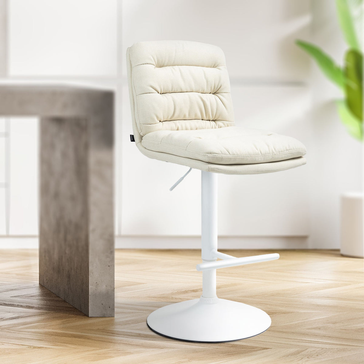 CLP Barhocker Damar Stoff weiß – Produktabbildung 7
