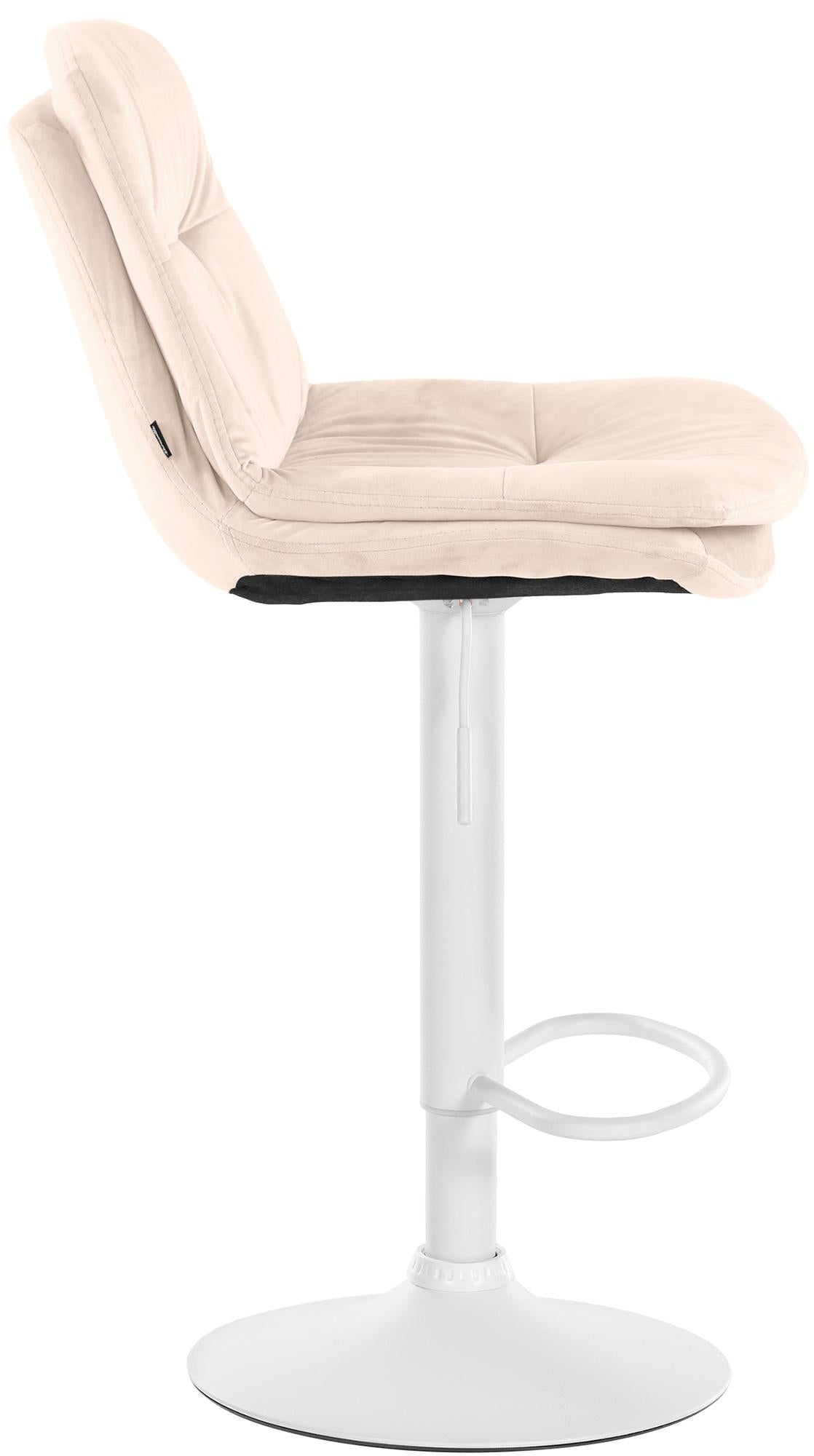 CLP Barhocker Laurel Samt weiß – Produktabbildung 6
