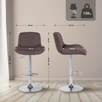 CLP Barhocker Solon Chrom Stoff – Produktabbildung 2