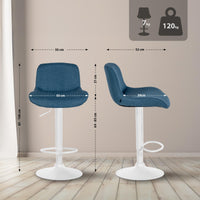 CLP Barhocker Solon Weiß Stoff – Produktabbildung 9