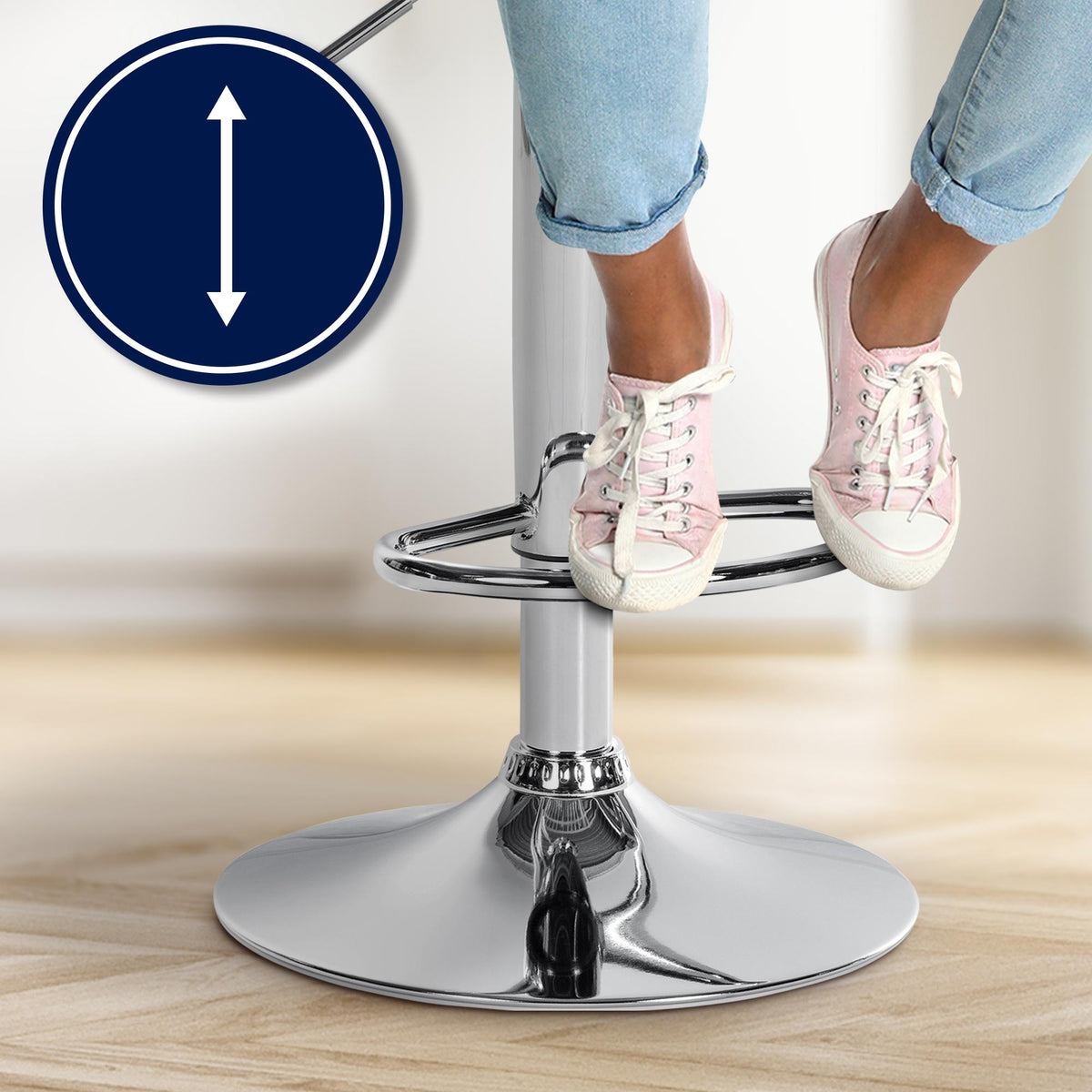 CLP Barhocker Laurel Stoff chrom – Produktabbildung 4