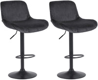 CLP 2er Set Barhocker Solon Schwarz Samt – Produktabbildung 8
