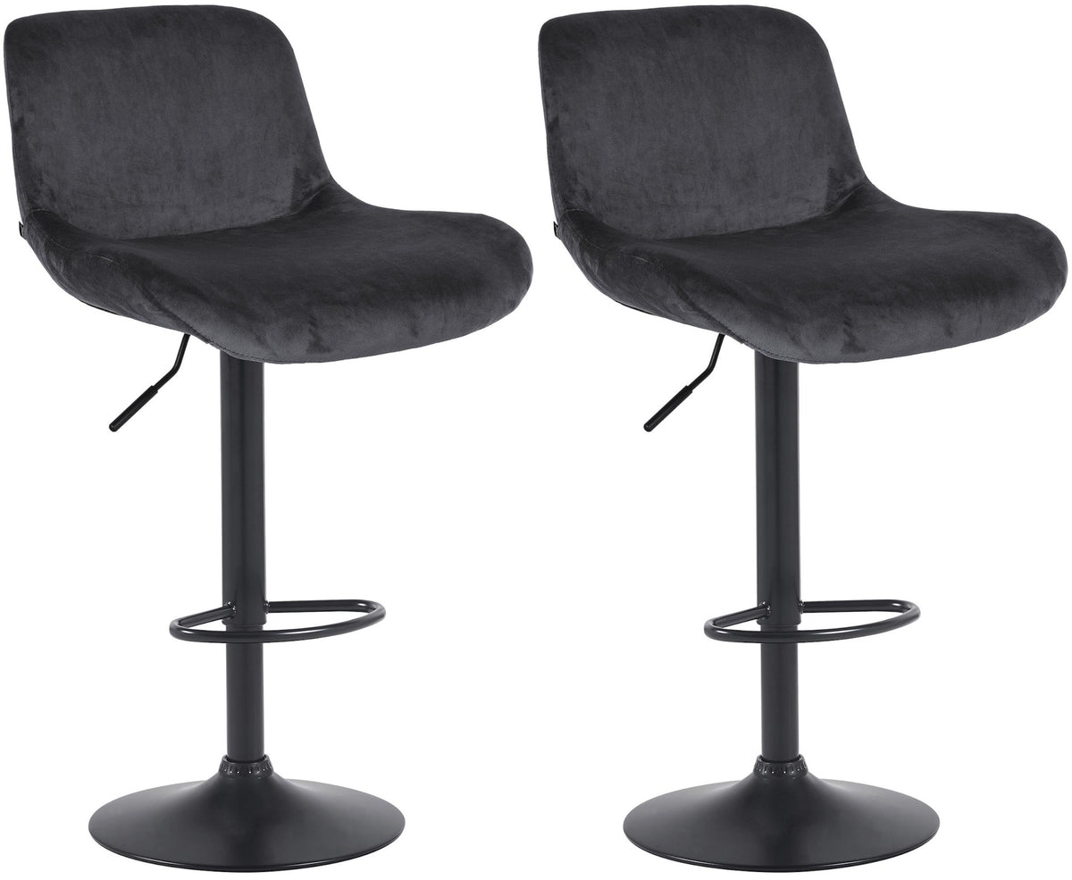 CLP 2er Set Barhocker Solon Schwarz Samt – Produktabbildung 8