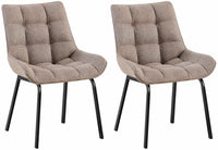 CLP 2er Set Stuhl Saranda Stoff schwarz – Produktabbildung 6