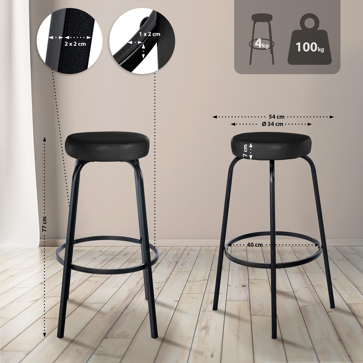 CLP Barhocker Kamari Kunstleder – Produktabbildung 9