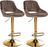 CLP 2er Set Barhocker Milet Samt G