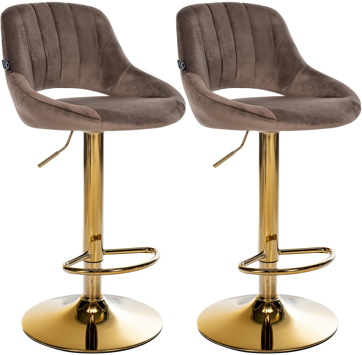 CLP 2er Set Barhocker Milet Samt G