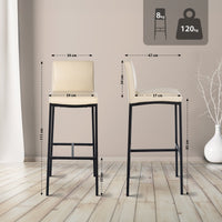 CLP 2er Set Barhocker Freeport Kunstleder B – Produktabbildung 2