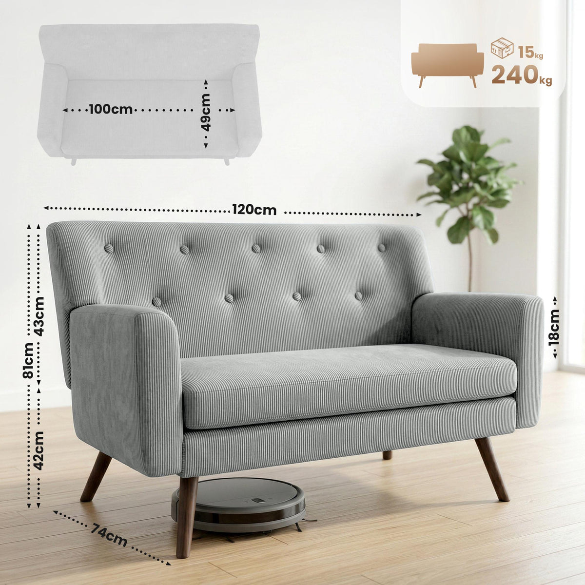 CLP Sofa Kioni Cord – Produktabbildung 9
