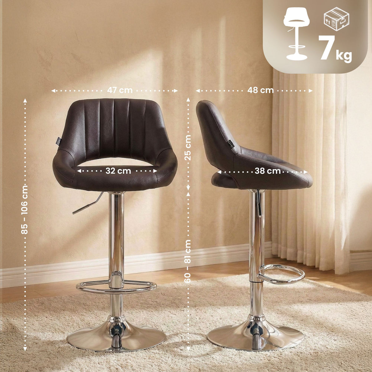 CLP Barhocker Milet Kunstleder – Produktabbildung 2