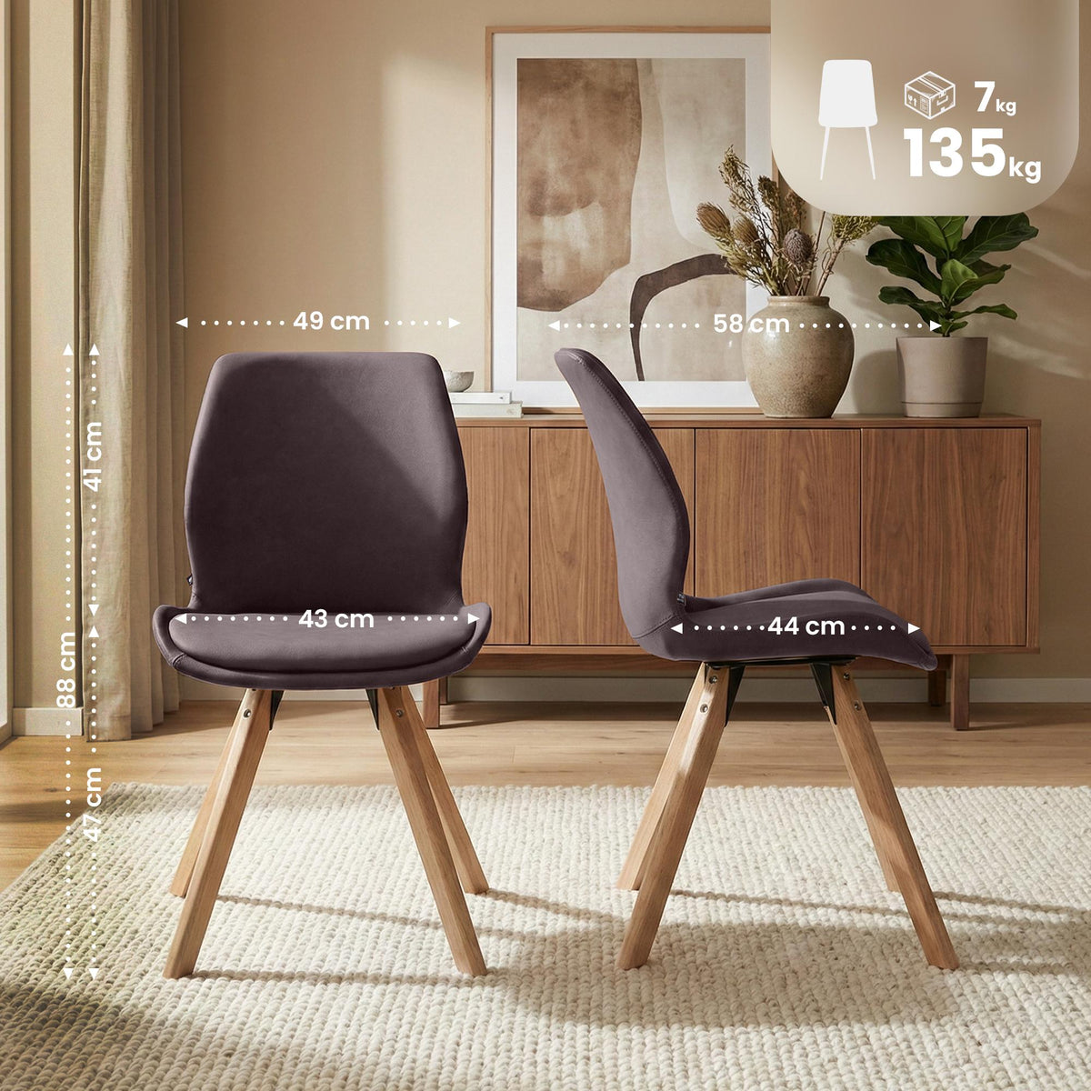 CLP 2er Set Stuhl Luna Kunstleder – Produktabbildung 9