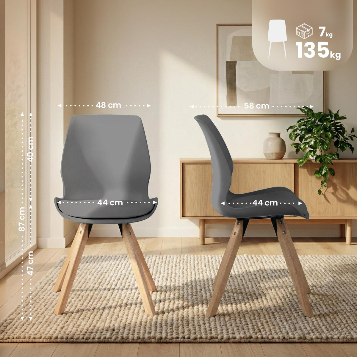 CLP 2er Set Stuhl Luna Kunstleder – Produktabbildung 2